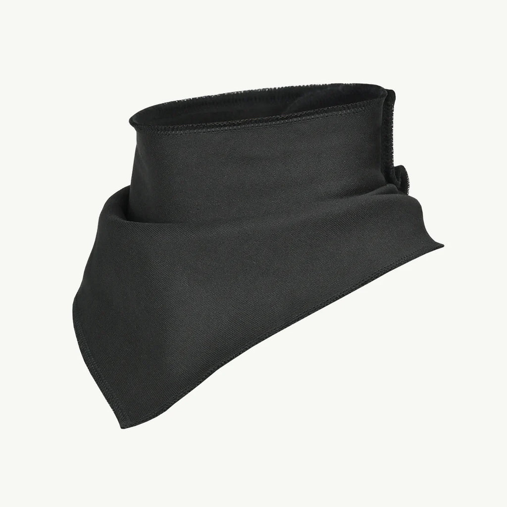 color_black Black Fleece Neck Warmer For Cycling
