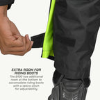 color_common B100 Motorcycle Rain Pants - Extra Room For Riding Boots