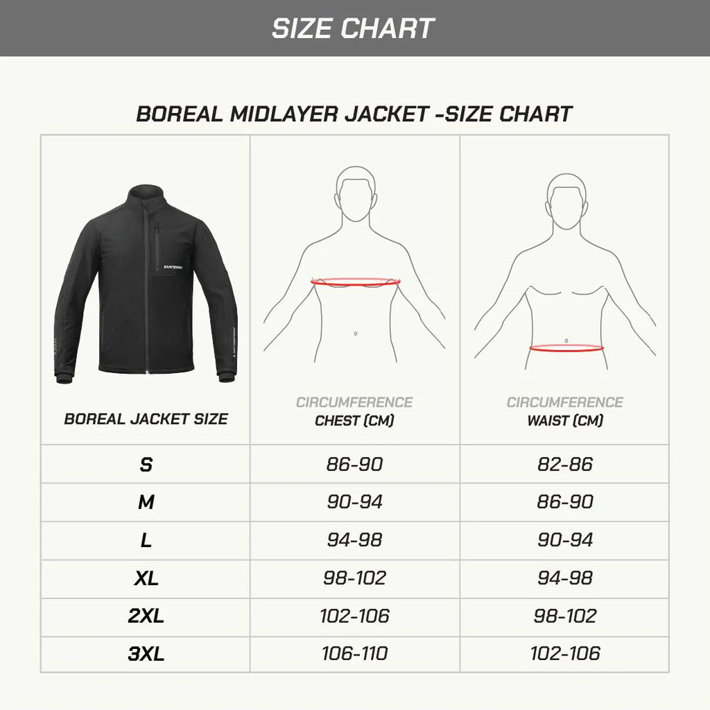 color_common Size Chart For Jacket