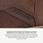 color_brown ViaTerra bronson - retro motorcycle riding boots for men (brown) is handcrafted from top grain leather
