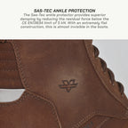 color_common ViaTerra bronson - retro motorcycle riding boots for women has sas-tec ankle protection