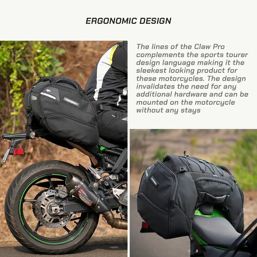 color_common ViaTerra Claw Pro - Motorcycle Tail Bag is built for sports tourers