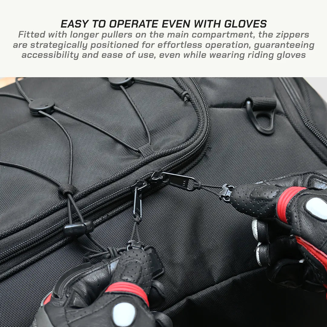 color_common ViaTerra Claw Pro - Motorcycle Tail Bag with zero displacement mounting