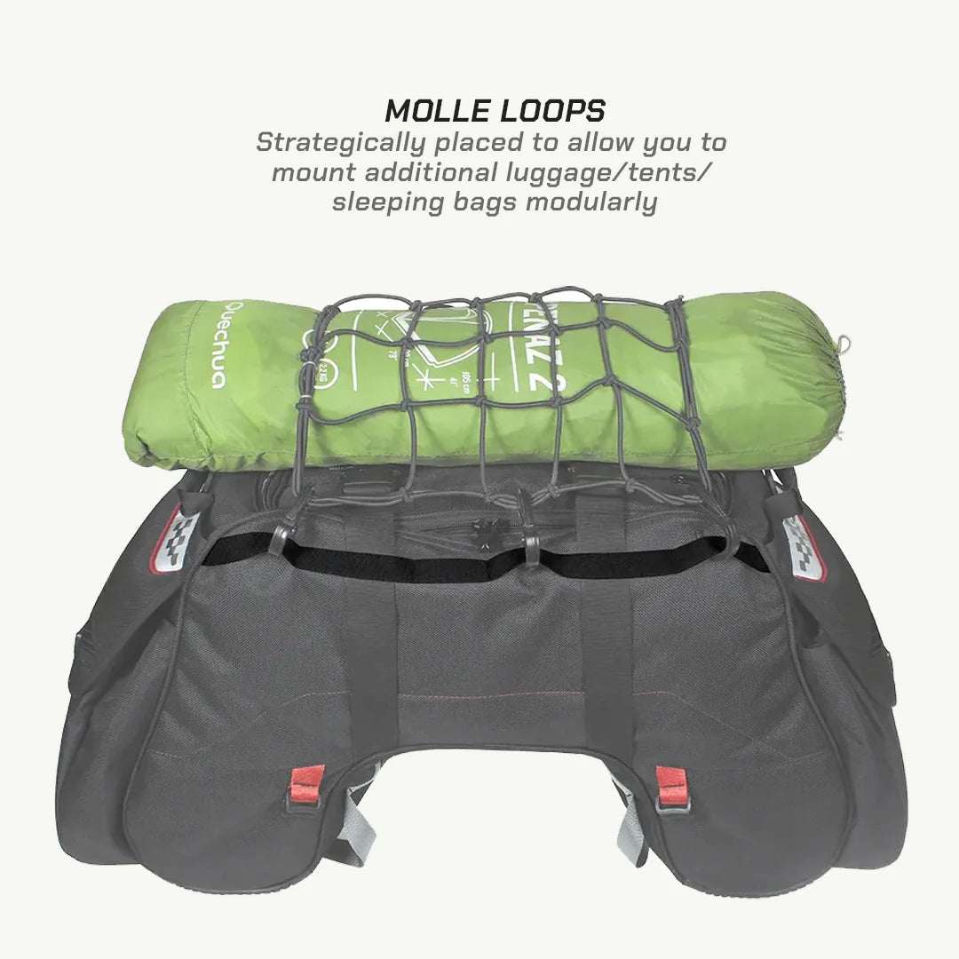 color_common VIATERRA CLAW - UNIVERSAL MOTORCYCLE TAILBAG - Molle Loops