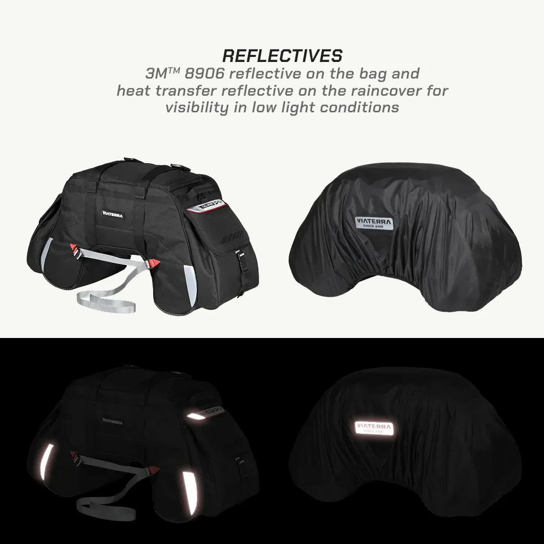 color_common VIATERRA CLAW - UNIVERSAL MOTORCYCLE TAILBAG - Reflctives