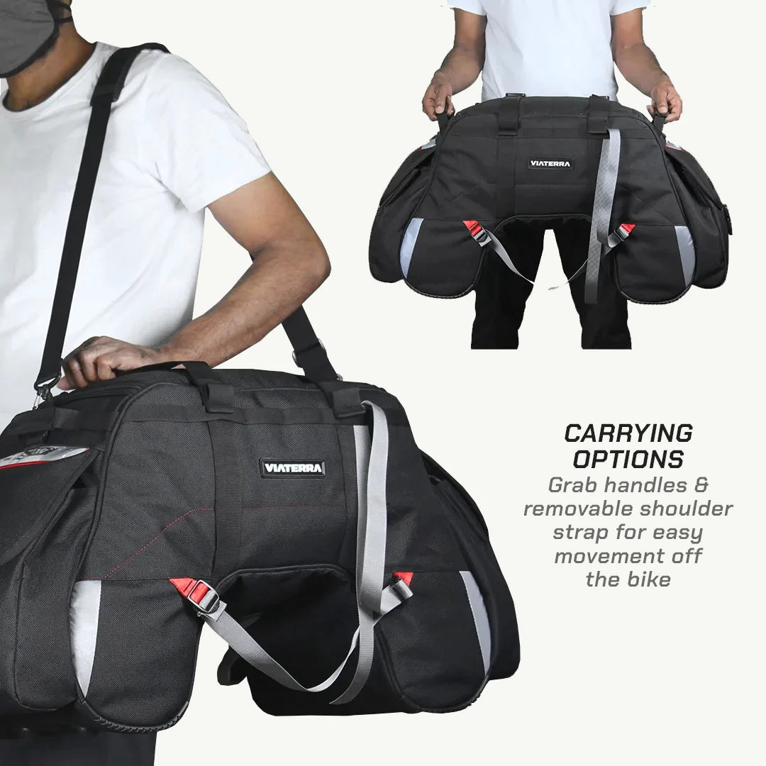 color_common VIATERRA CLAW - UNIVERSAL MOTORCYCLE TAILBAG - Carrying Options