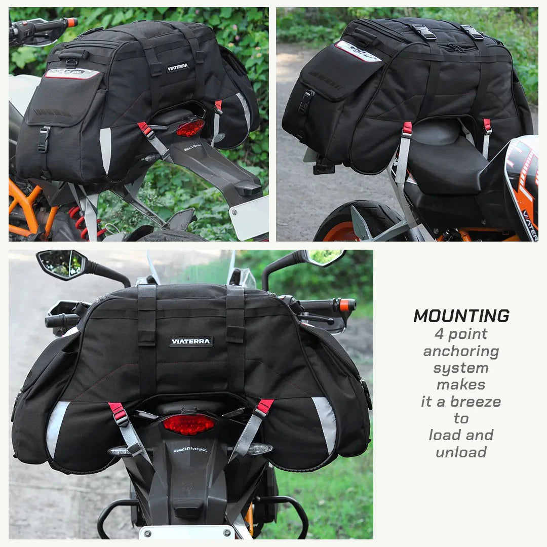 color_common VIATERRA CLAW - UNIVERSAL MOTORCYCLE TAILBAG - Mounting