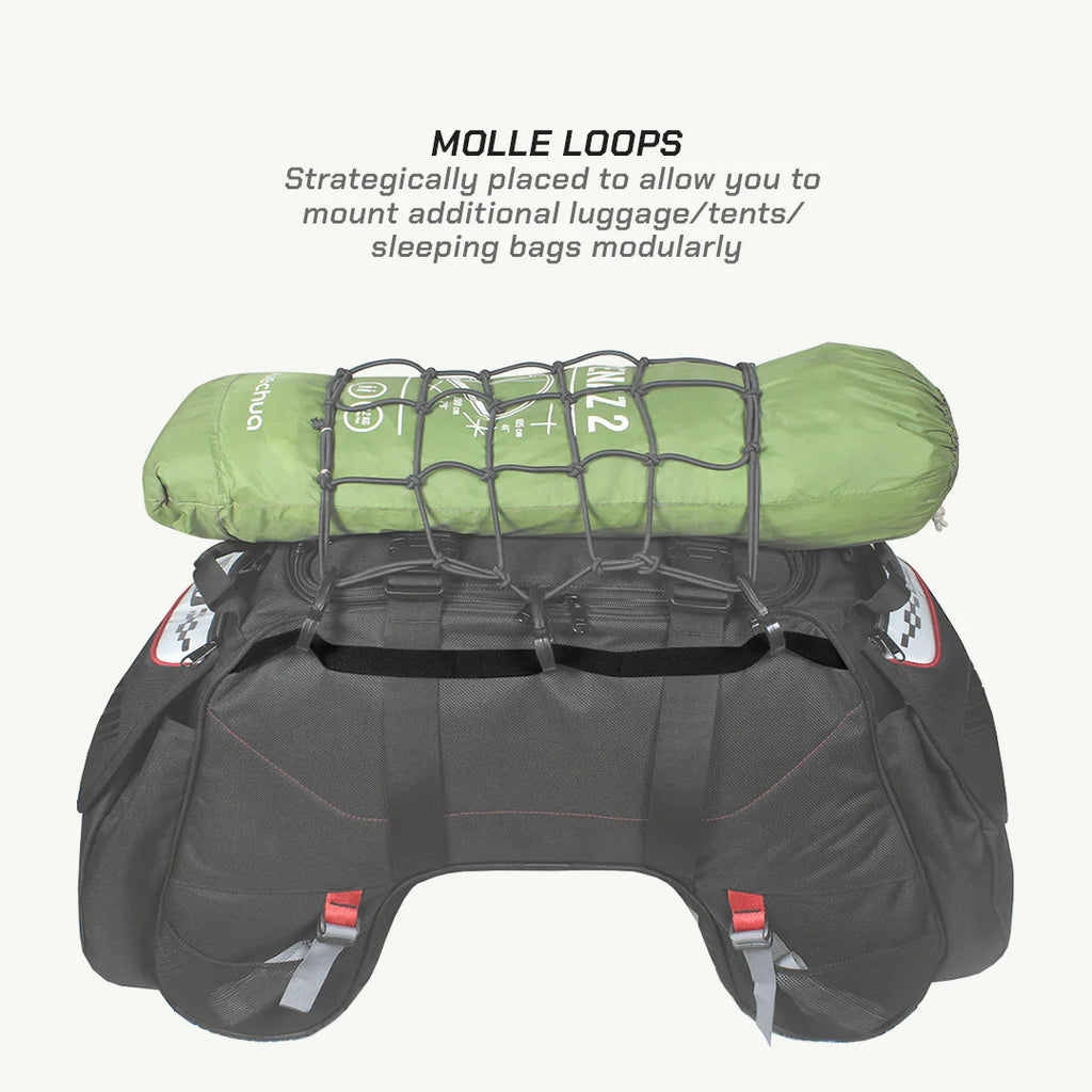 color_common ViaTerra claw - 100% waterproof motorcycle tailbag with molle loops