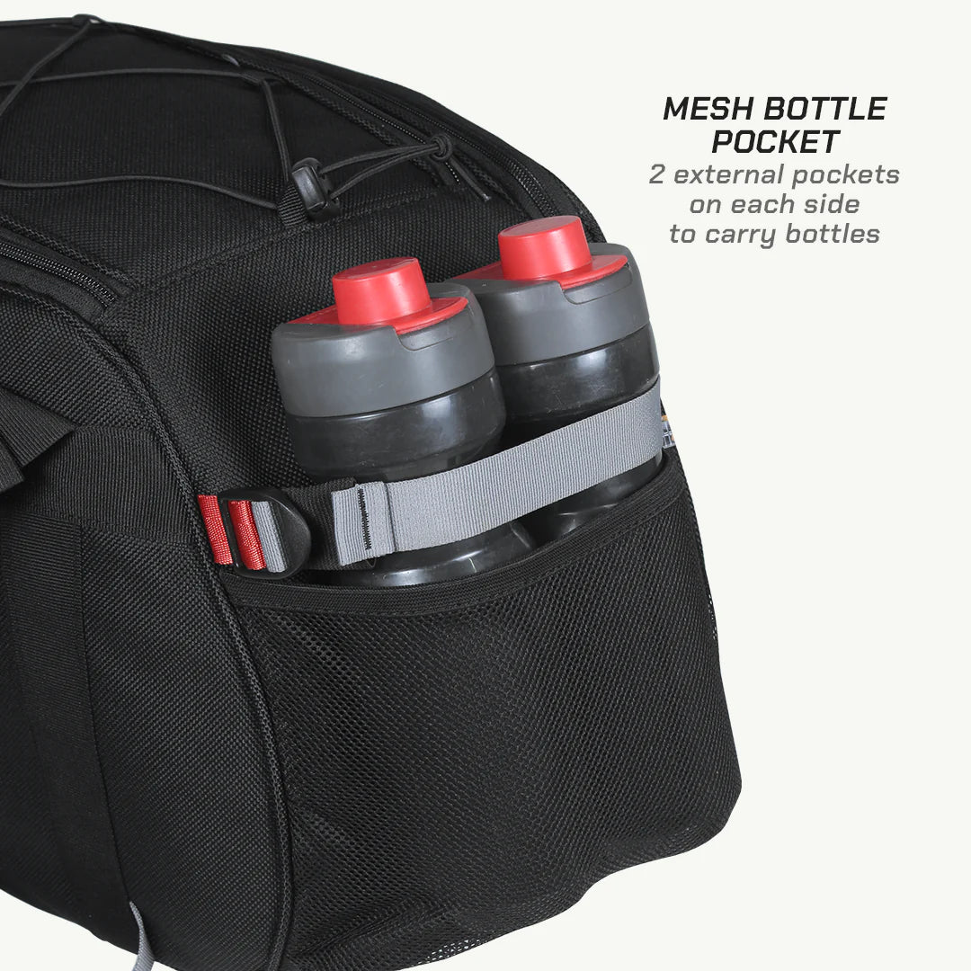 color_common ViaTerra condor 2up - waterproof motorcycle saddle bags 2 mesh bottle pocket