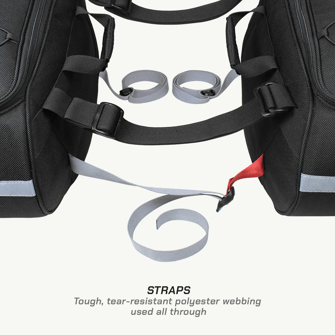 color_common ViaTerra condor 2up - waterproof motorcycle saddle bags for superior durability