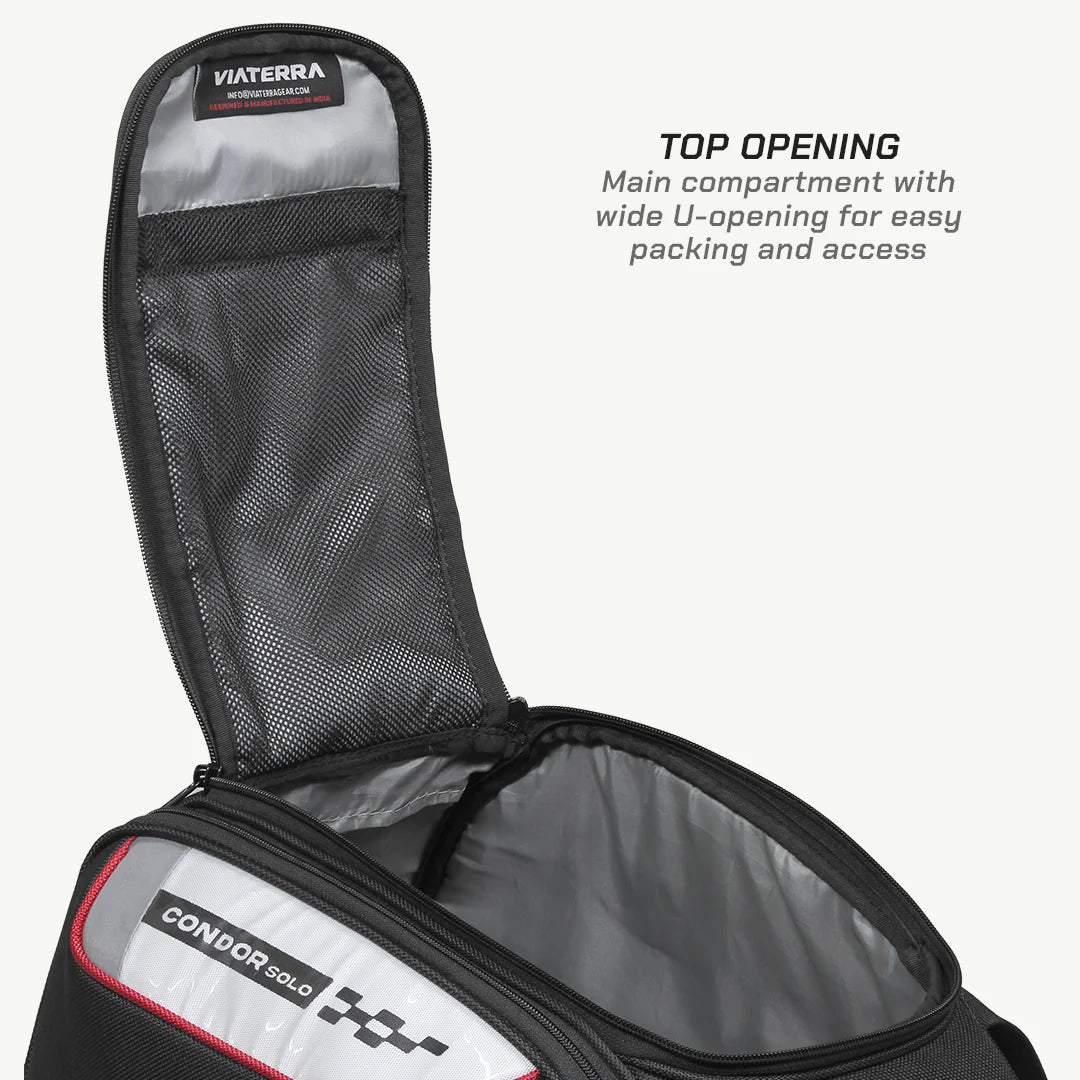 color_common ViaTerra condor solo - waterproof motorcycle saddlebags top u-opening