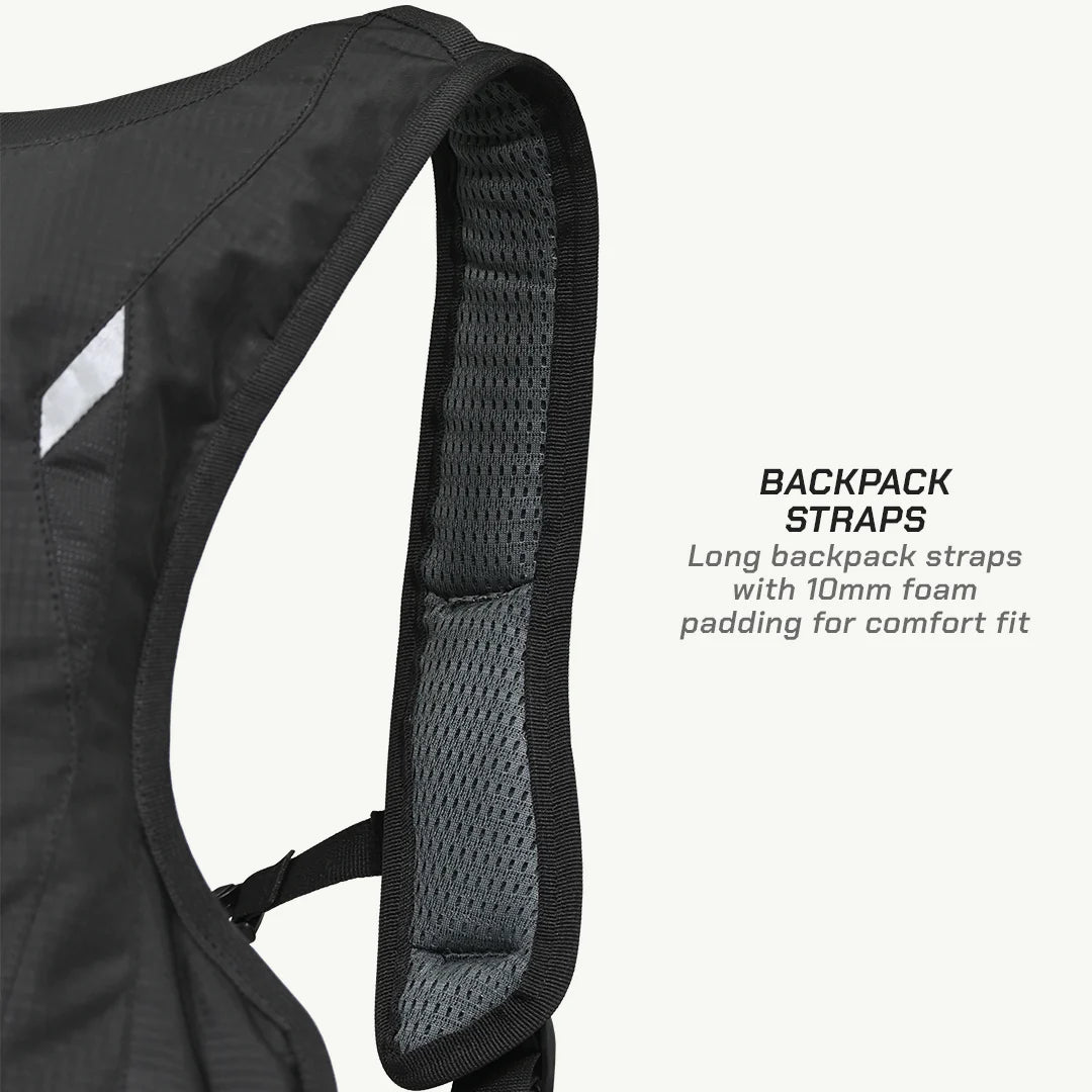 color_blue ViaTerra marine neo hydration pack with hydrapak 2l (blue) has backpack straps