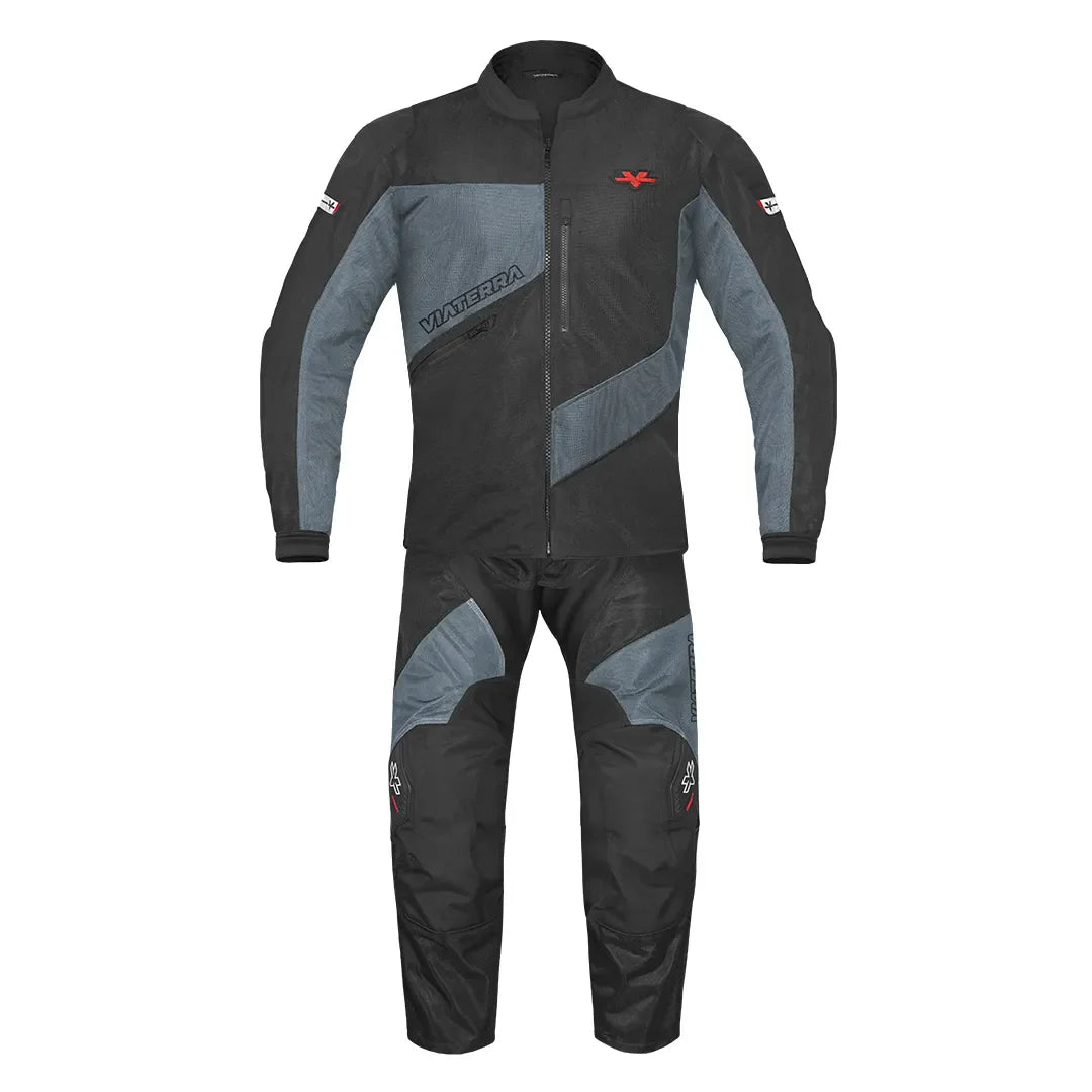 color_grey ViaTerra corbett off- road suit (grey monochrome - back)