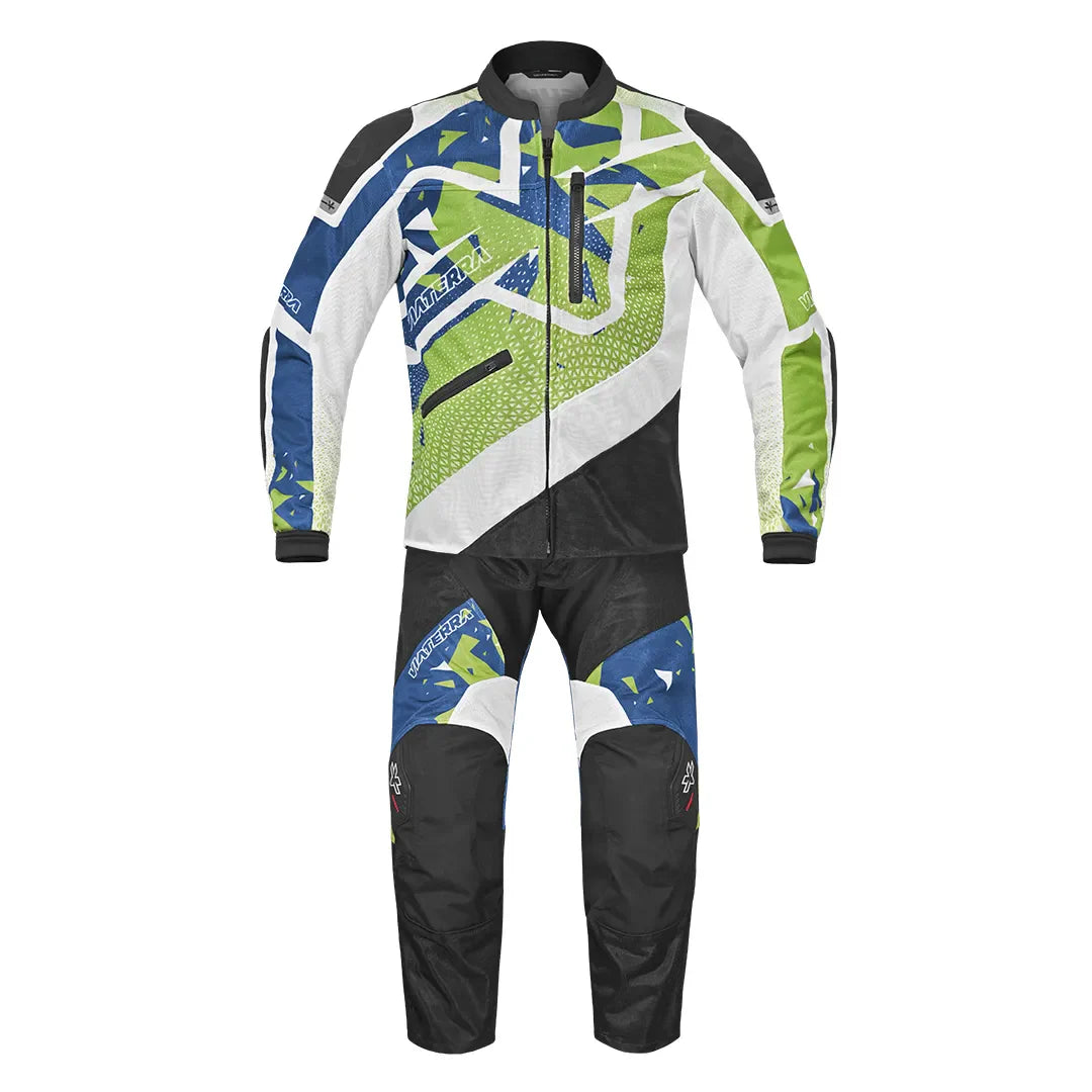 color_blue Corbett Off- Road Suit - Navy Blue/Green (Front)