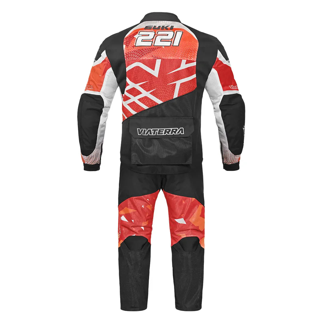 color_common ViaTerra corbett off- road suit - orange (back)