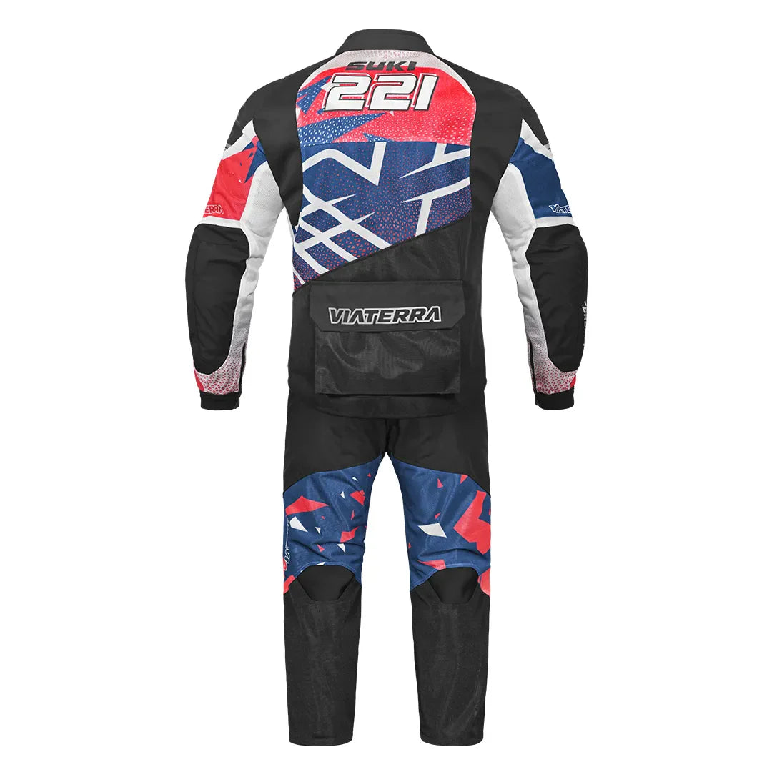 color_red Corbett Off- Road Suit - Red/Blue (Back)