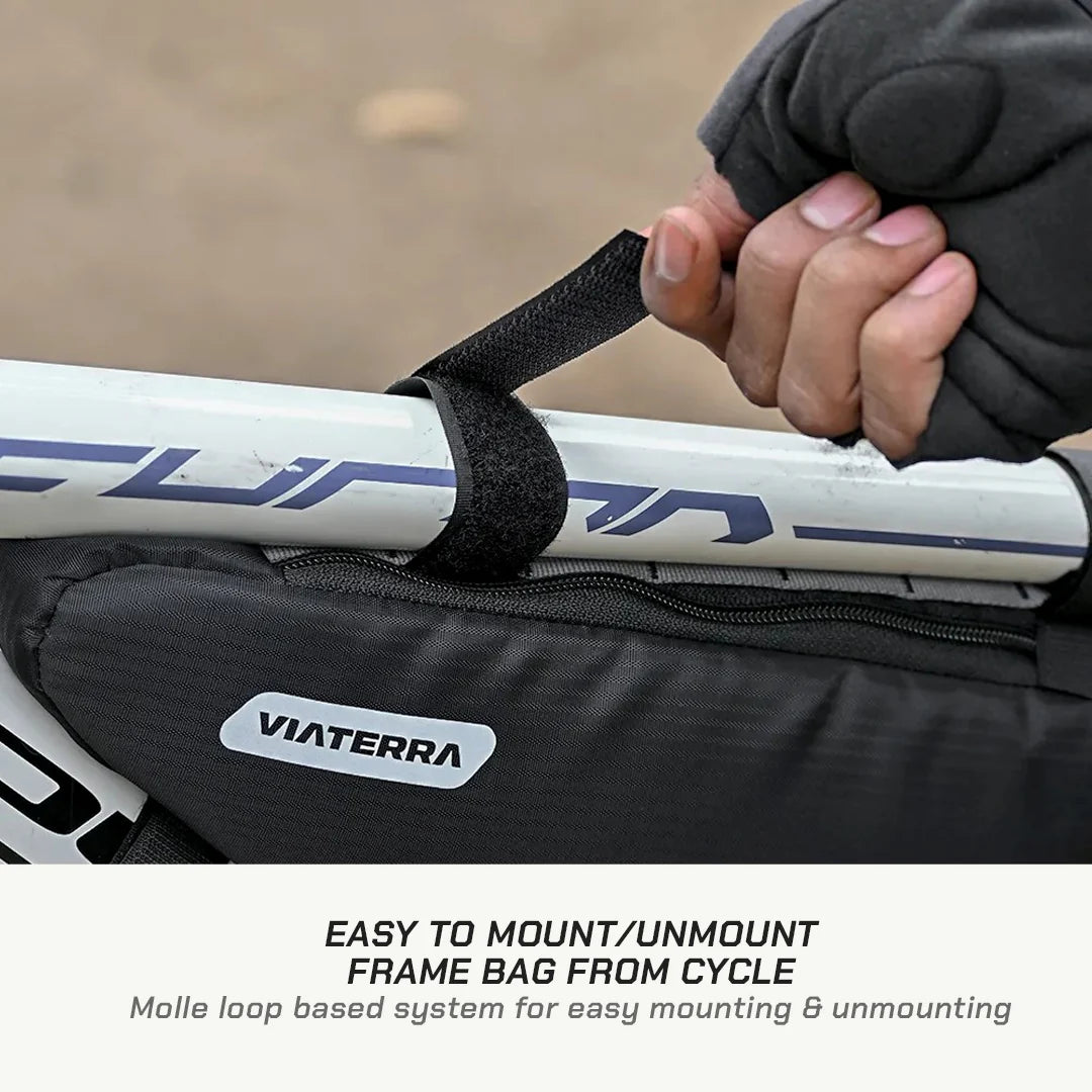 color_common ViaTerra cycling frame bag is easy to mount and unmount
