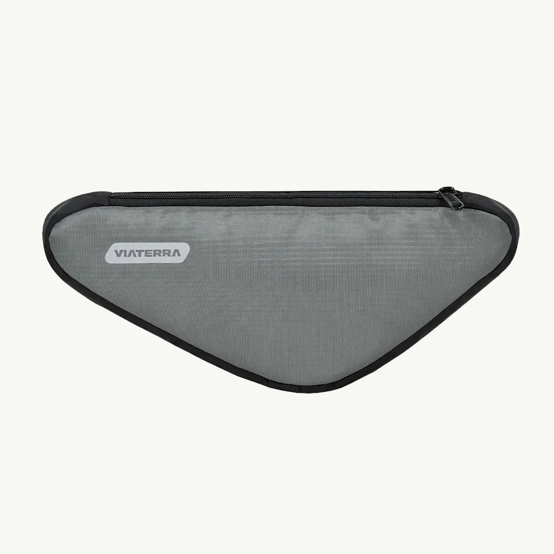color_grey ViaTerra cycling frame bag (grey) front