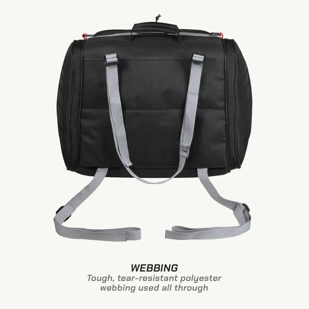 color_common ViaTerra element - universal motorcycle tailbag webbings - Though, tear-resistant polyester webbing used all through