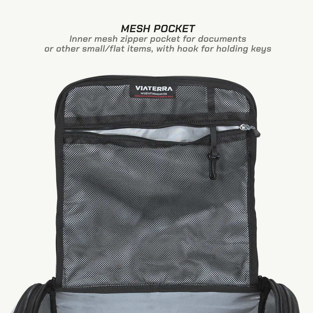 color_common ViaTerra element - universal motorcycle tailbag with mesh pockets