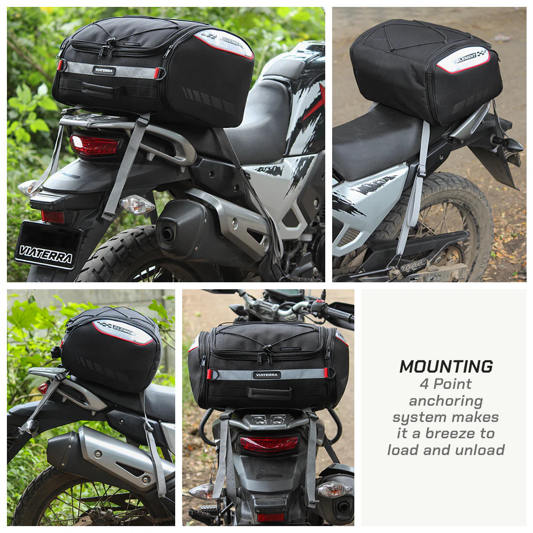 color_common ViaTerra element - universal motorcycle tailbag with easy mounting