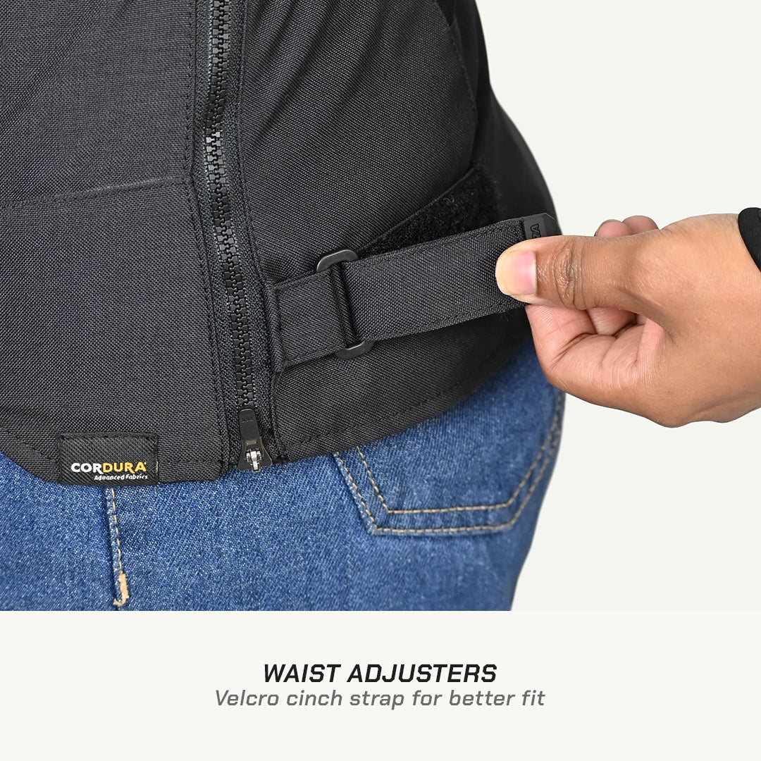 color_common WOMEN'S STREET MESH RIDING JACKET - Waist Adjusters