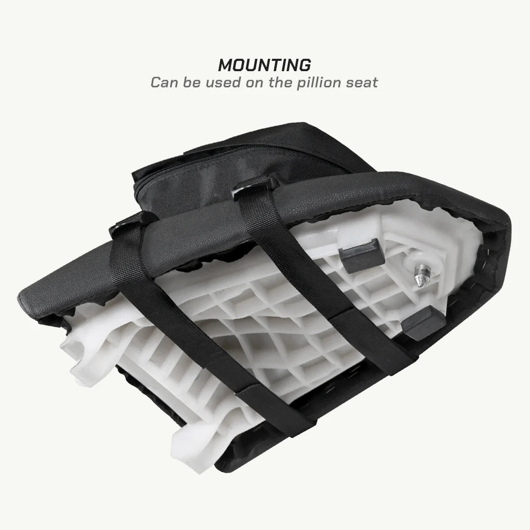 color_common ViaTerra enduro trailpack has mounting on the pillion seat