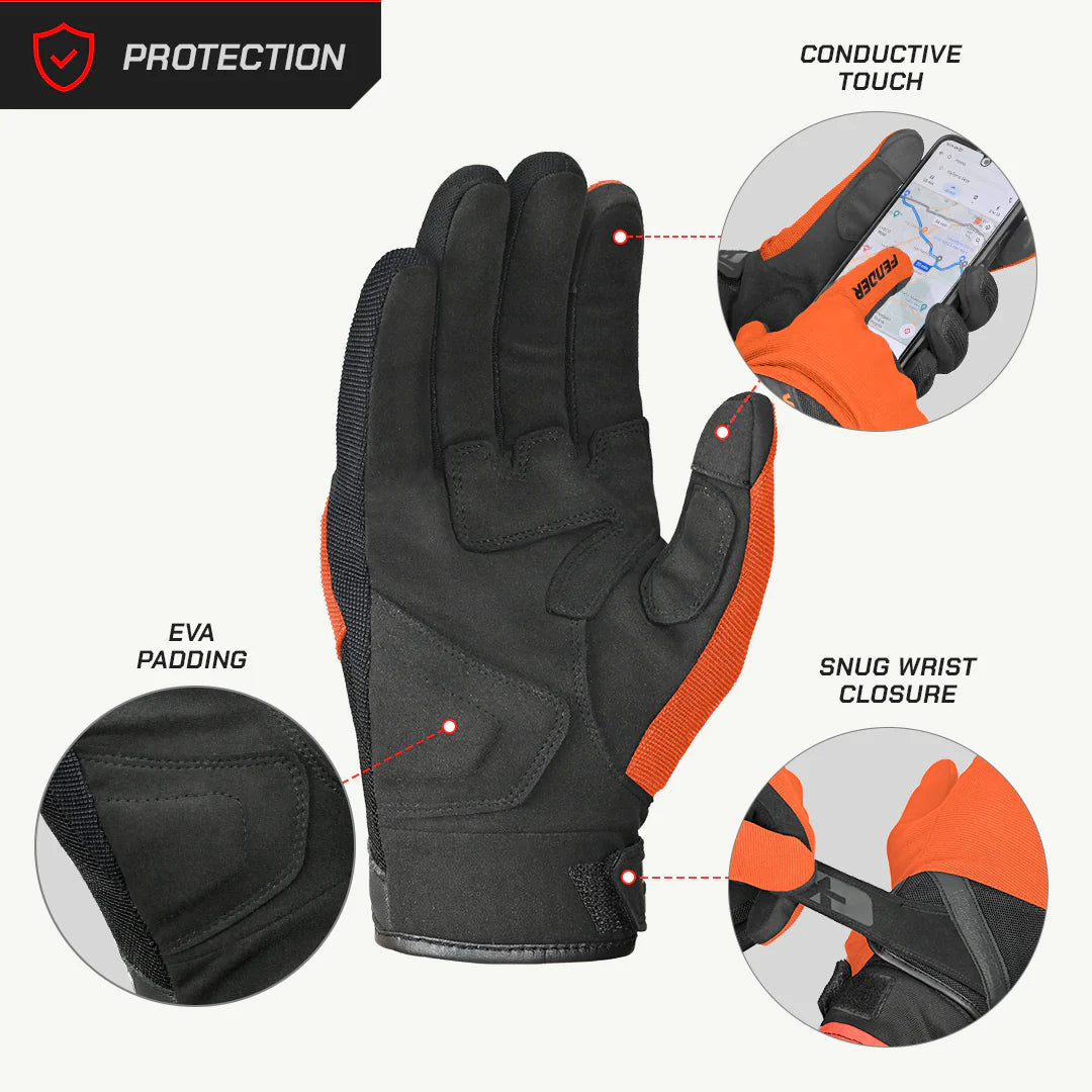 color_common ViaTerra fender – daily use motorcycle gloves for men's have palm protection