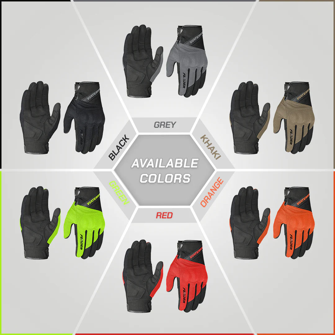 color_common ViaTerra fender – daily use motorcycle gloves for men's have multiple colors