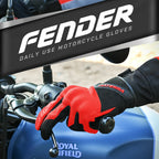 color_red ViaTerra fender – daily use motorcycle gloves for men (red)