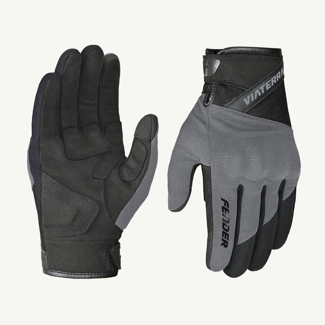 color_grey ViaTerra Fender – daily use motorcycle gloves for men (grey)