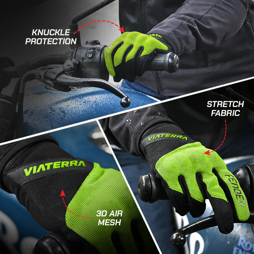 color_common ViaTerra fender – daily use motorcycle gloves for men have knuckle protectors
