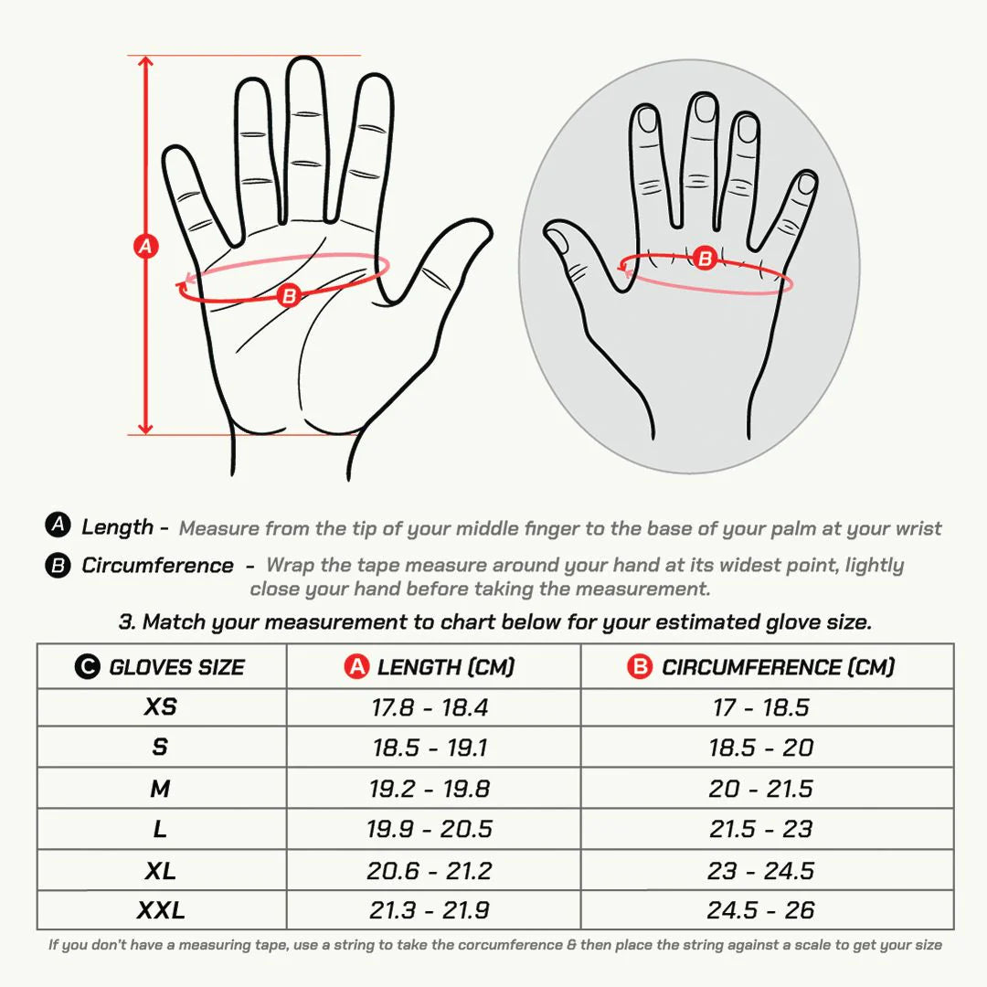 color_common ViaTerra fender – daily use motorcycle gloves for men's have size chart