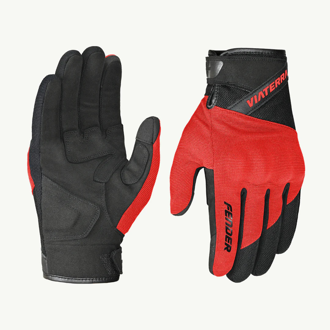 color_red FENDER – DAILY USE MOTORCYCLE GLOVES FOR WOMEN - (Red)