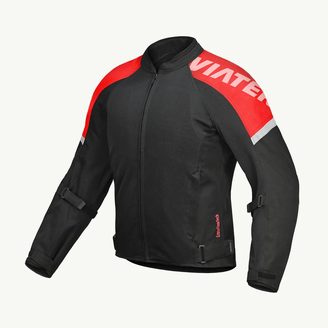 color_red ViaTerra fender – urban mesh riding jacket with base layer (side-red)