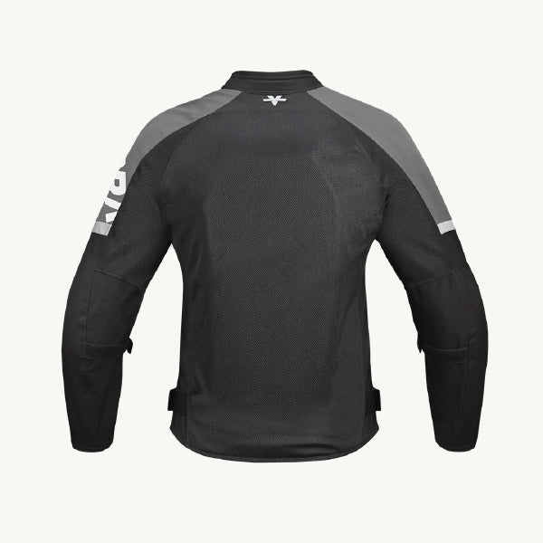 color_grey ViaTerra fender – urban mesh riding jacket with base layer (back-grey)