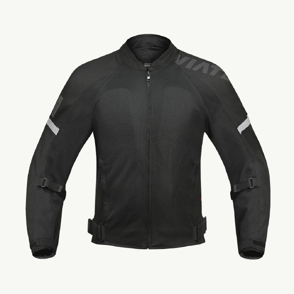 color_black ViaTerra fender – urban mesh riding jacket with base layer (front-black)