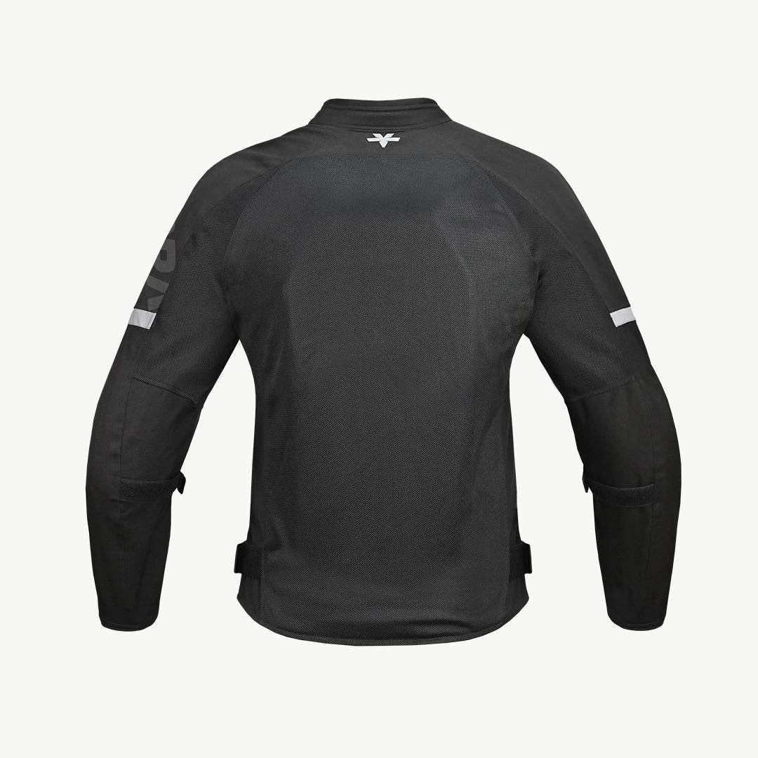 color_black ViaTerra fender – urban mesh riding jacket with base layer (back-black)