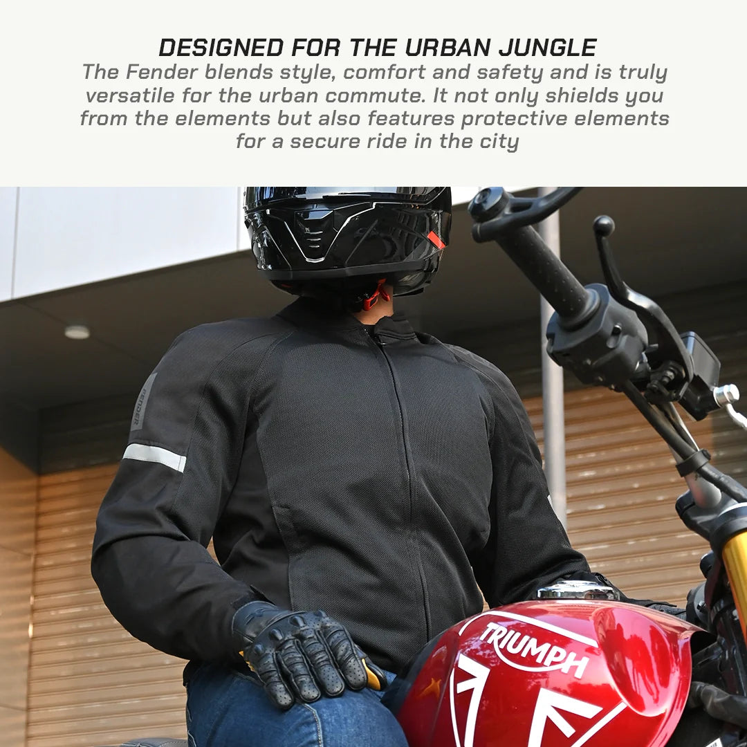color_common ViaTerra fender – urban mesh riding jacket with base layer has fender blends style
