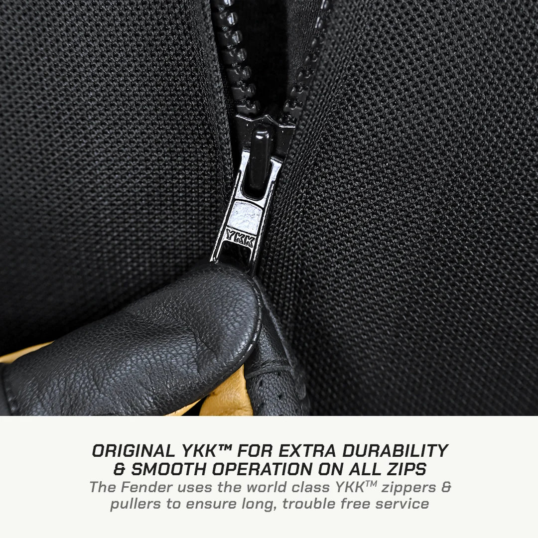 color_common ViaTerra fender – urban mesh riding jacket with base layer has YKK zippers