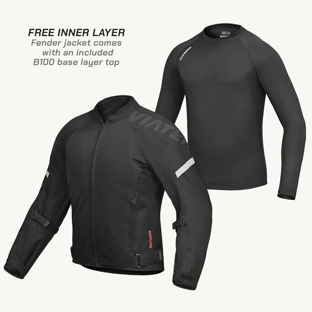 color_common ViaTerra fender – urban mesh riding jacket with base layer has free inner layer