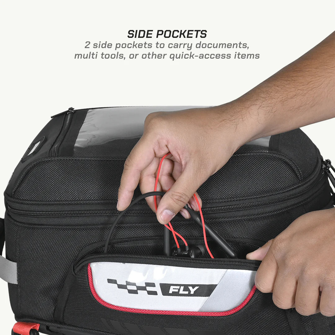 color_common ViaTerra fly magnetic - motorcycle tank bag has side pocket