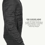 color_common Frost – Motorcycle Warm Jacket - Pre-Curved Arms
