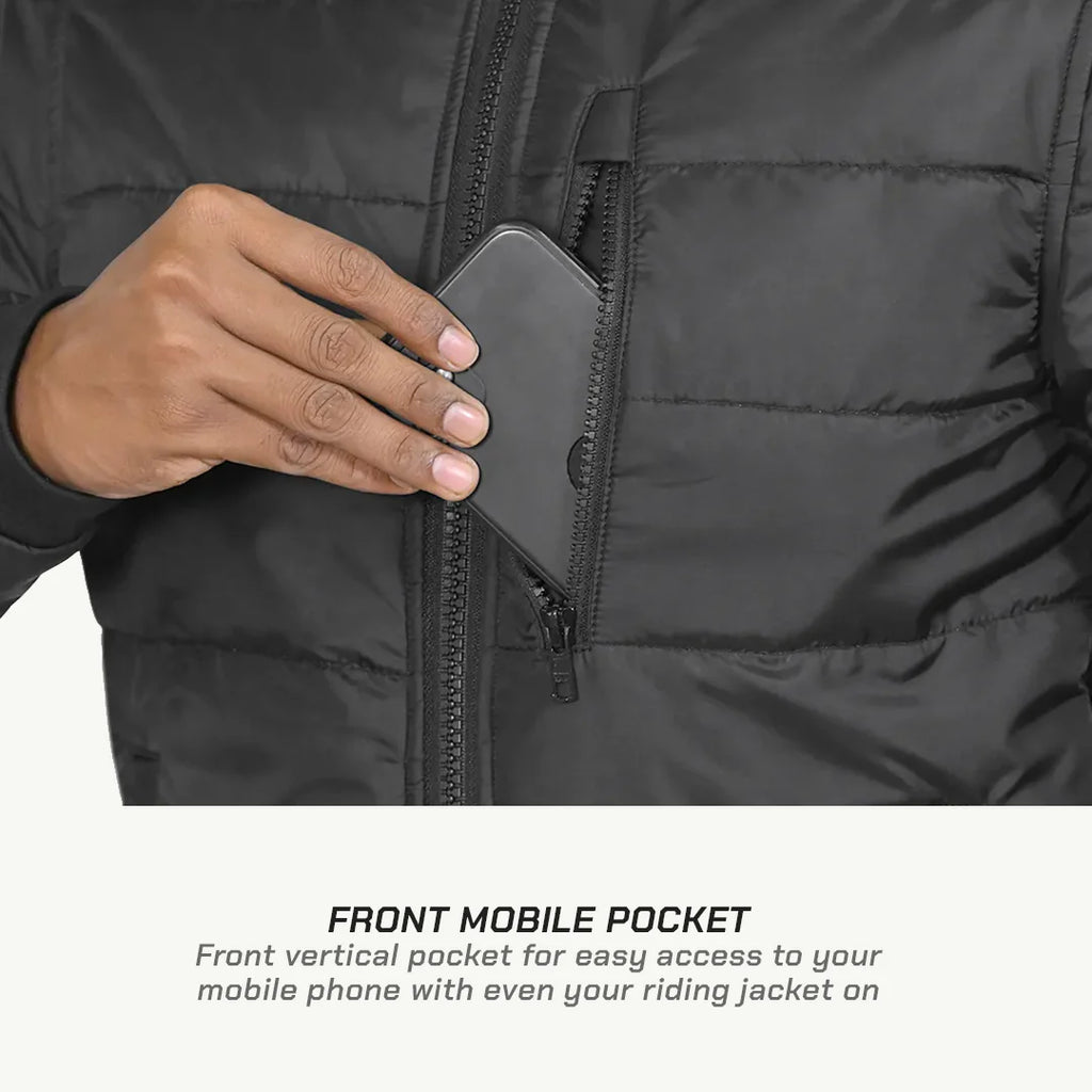 color_common Frost – Motorcycle Warm Jacket - Front Mobile Pocket