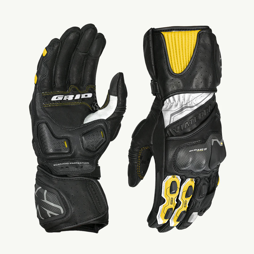 color_yellow GRID MK3-Full Gauntlet Gloves-yellow