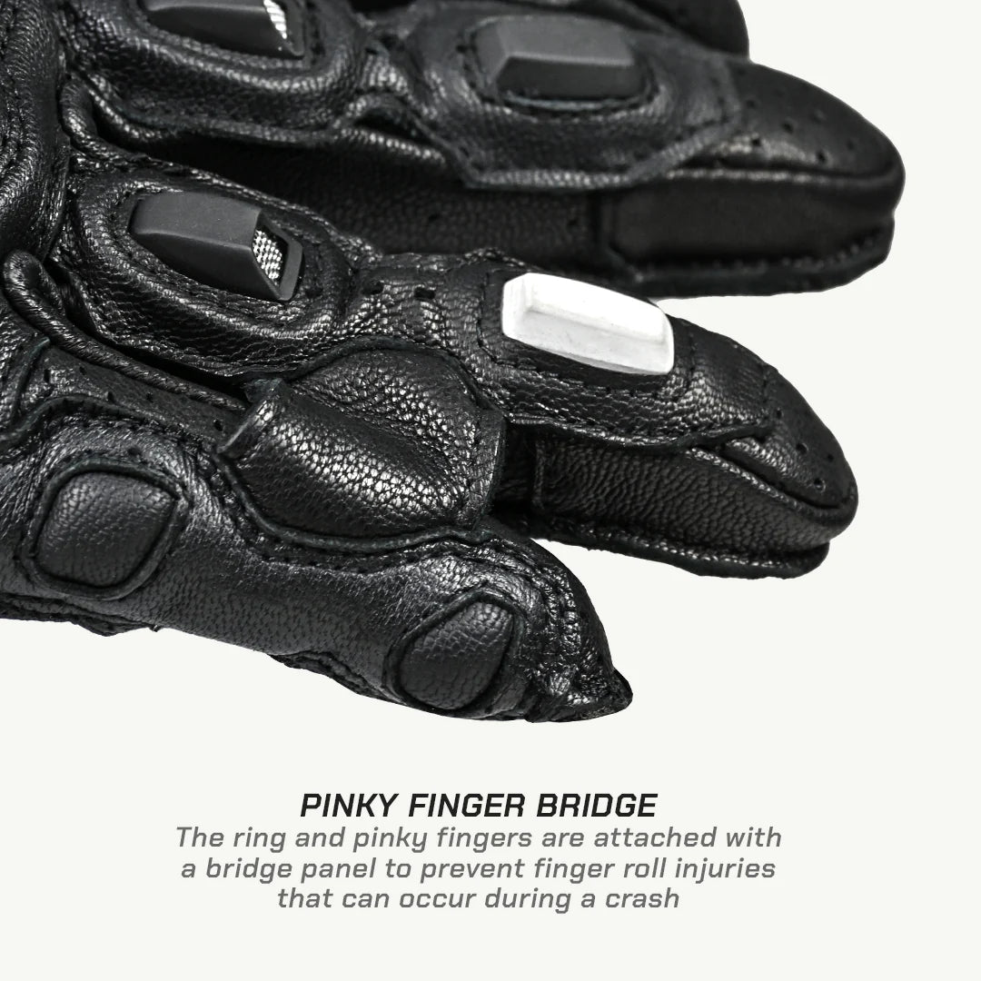 color_pink Grid MK3-Full Gauntlet Gloves have pinky finger bridge