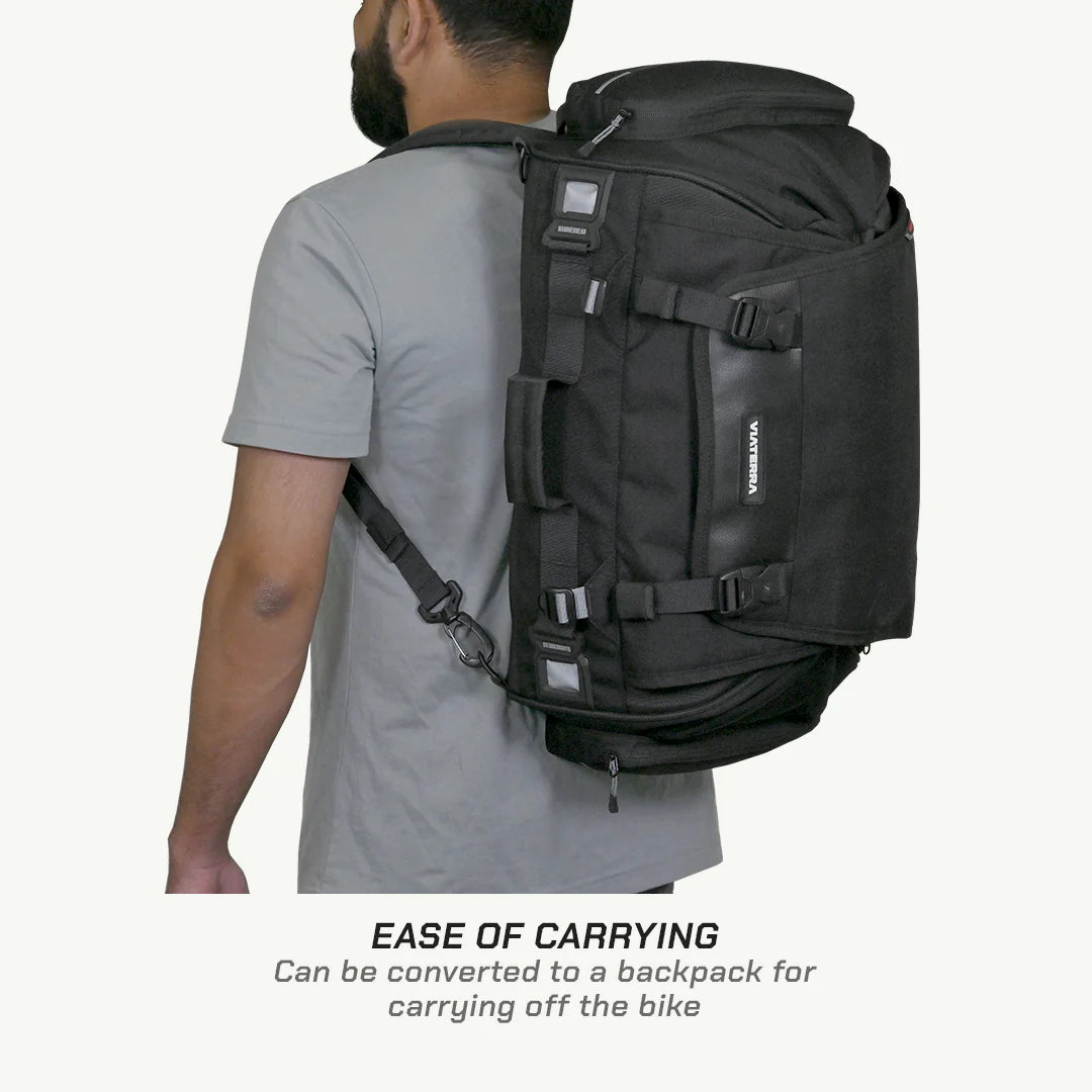 color_common ViaTerra rtw series - hammerhead 45 universal motorcycle tailbag is easy to carry