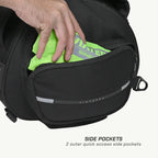 color_common ViaTerra rtw series - hammerhead 75 universal motorcycle tailbag has side pockets
