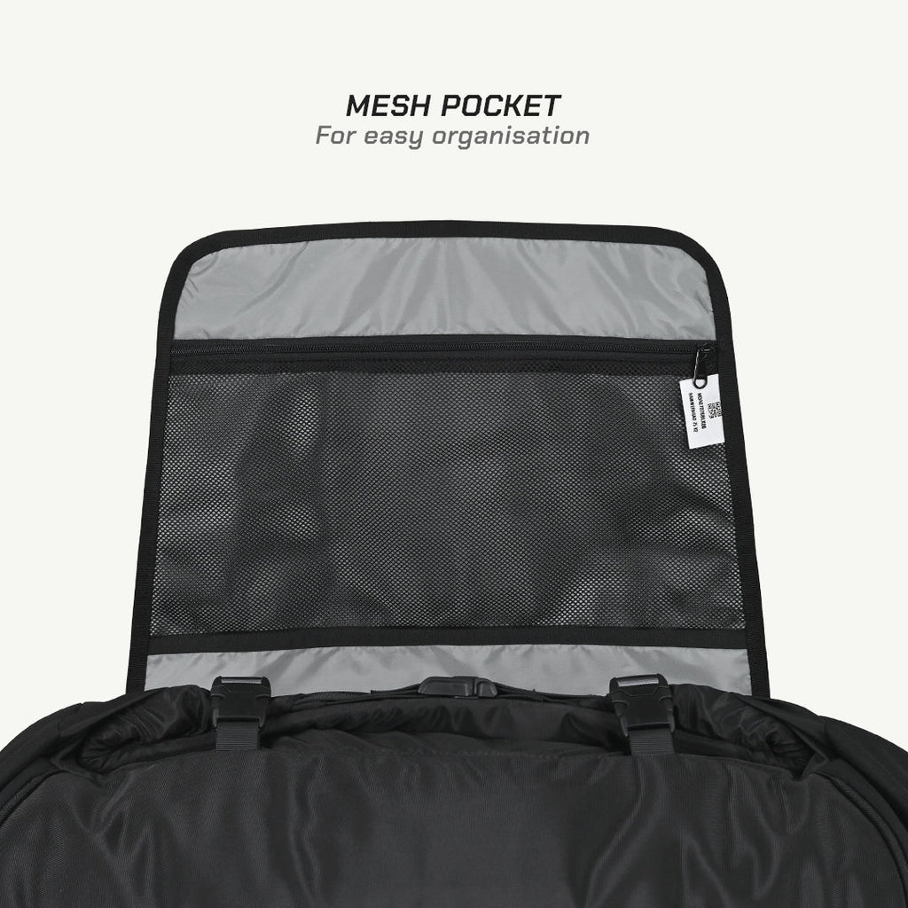 color_common ViaTerra rtw series - hammerhead 75 universal motorcycle tailbag has mesh pockets