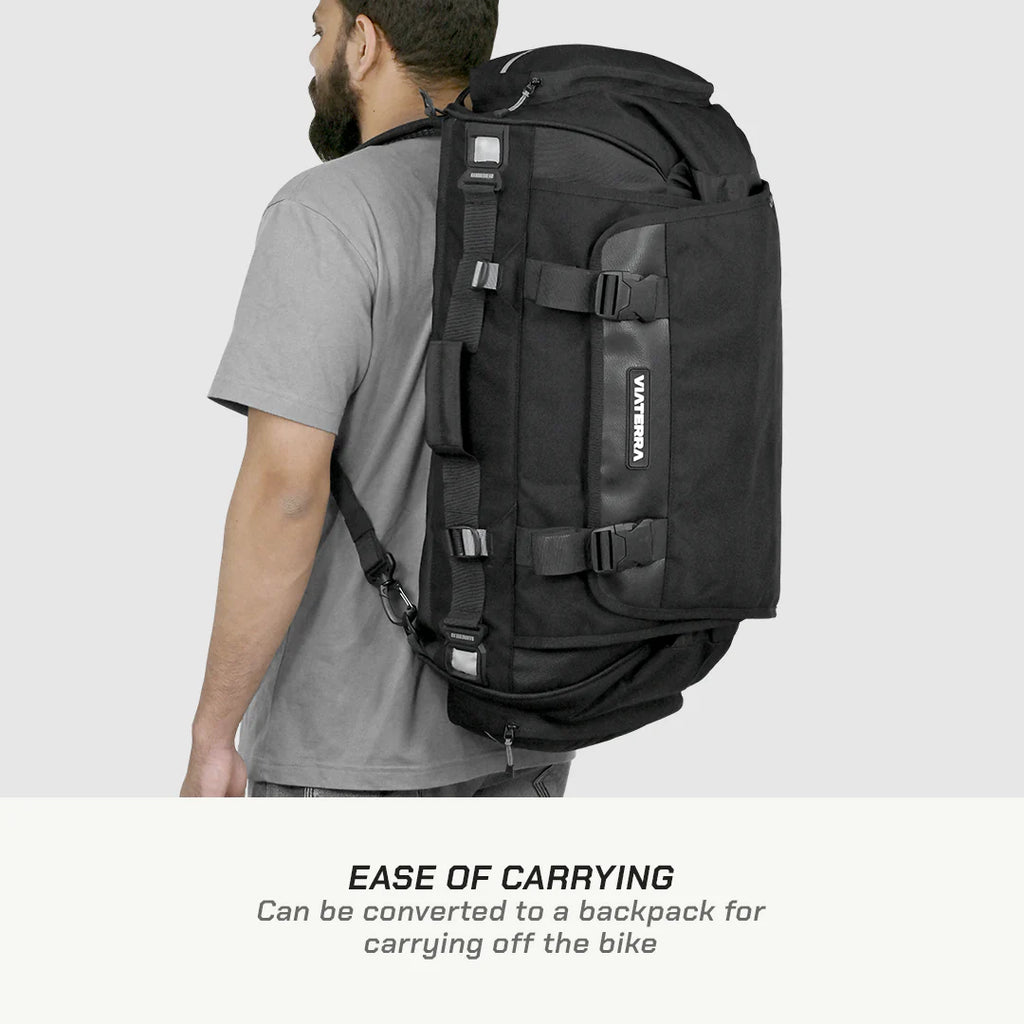 color_common ViaTerra rtw series - hammerhead 75 universal motorcycle tailbag is easy to carry